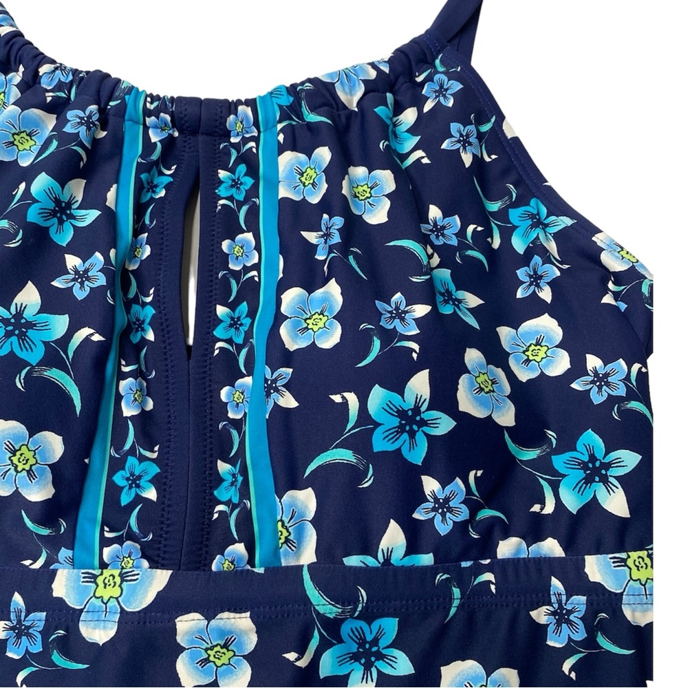 BEACH HOUSE | Blair Tankini Swim Top Spliced High Neck Floral Print 50+ UPF - Picture 7 of 14